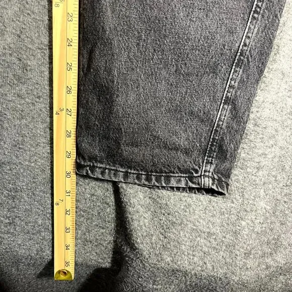 MNG Mango High Waist Tapered Fit Jeans Black Womens Size USA 6 EUR 38 (30x30) - Picture 2 of 15